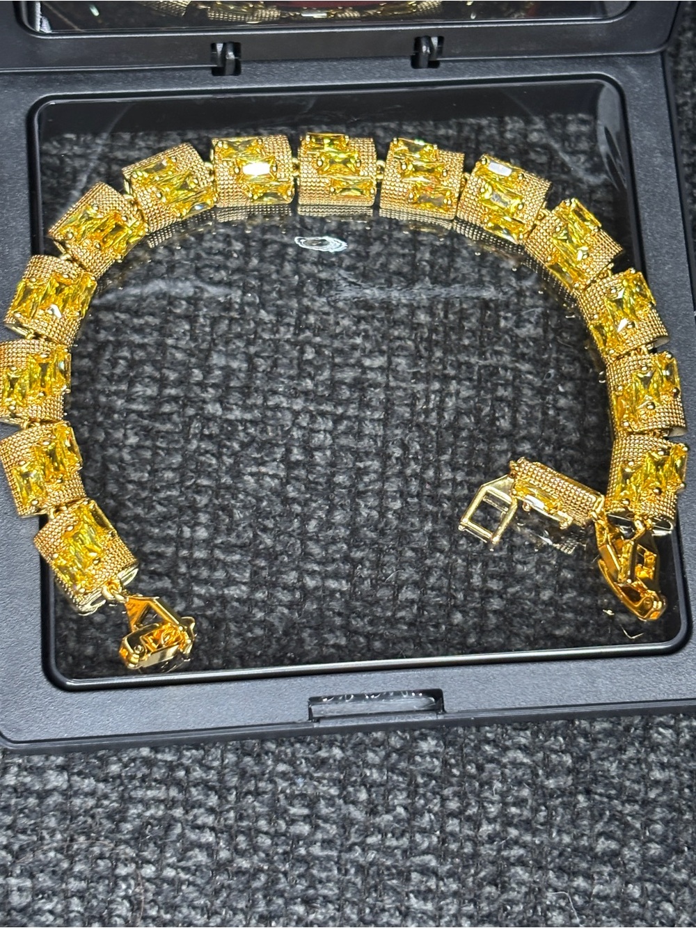 Gold-Tone Square Link Bracelet
